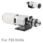 775 Motor 12-24V Table Drill Positive Inversion Lathe Press Motor with B10 Drill Chuck and Mount Bracket for Milling Machine