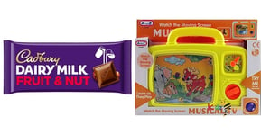 Baby Musical TV Toy  & Cadbury Dairy Milk Fruit & Nut Chocolate Bar-180g