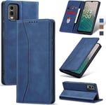 Jasonyu Case for Nokia C32 Leather Wallet Flip Cover with Card Holder,Kickstand,