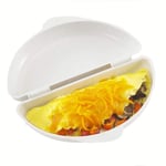 Microwave Egg Poacher & Omelette Maker Cooker Steamer Pan Value Pack, Microwave Cookware Easy Eggs Durable Dishwasher Safe Non-Stick Home Kitchen Indoor Party Dining Mold Tool White (White, Pack of 1)