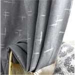 MAZS Grey Blackout Curtains for Living Room Bedroom Window Curtains Drapes