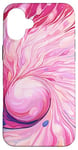 iPhone 16 Plus Swirl Pink Color Illustration Pattern Abstract Art Case