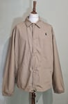 Polo Ralph Lauren Poplin Coach's Jacket Luxury Beige Size 2XL uk 46 eu 56