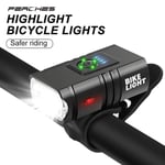 T6 Cykellampa Fram 1000 Lumen Cykling Led Kraftfull Ficklampa Cykelbelysning Huvudlampa Usb Tail-light none