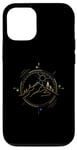 Coque pour iPhone 12/12 Pro Boussole de randonnée alpinisme montagne