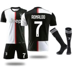 Fotbollströja Barn Nr 7 Ronaldo Fotbollströja Set Fotbollsträning Uniform Tröjor Shorts Med Strumpor Kit 22#