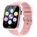 Montre Connectée Enfant-Smartwatch Téléphone pour filles garçons avec Appel 19 Jeux SOS podomètre Caméras Musique Lampe de poche Livre audio Réveil-Montre Intelligente Enfants de 4 à 12 Ans(Rose)