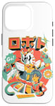 Coque pour iPhone 16 Pro Neko Roboto Kawaii Mecha Hero Japonais Dessin Animé Chat Robot