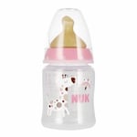 Tuttipullo lämpöindikaattorilla NUK First Choice, Pink, 0 - 6 kuukautta, 150 ml