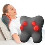 BOB AND BRAD Back Massager with Heat, EZBack Corded Neck Massager for Pain Relief, Deep Tissue Kneading Electric Massage Pillow for Shoulder,Back,Legs, Ideal Gifts for Men Women