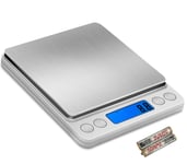 Food Scales Digital Weight Grams oz for Kitchen Baking Cooking Baby Diet, Weigh 2kg (70oz) to The Nearest 0.1g (0.003oz),Mini Scales Upgraded Stainless Steel