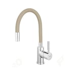 Mitigeur d'évier lavabo bec flexible, pivotant - beige