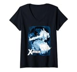 Marvel X-Men Iceman Flames Cold As Ice T-Shirt avec Col en V