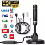 Upgraded TV Antenna HDTV Amplified Digital 4K 1080P/Magnetic Base 9z