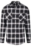 Urban Classics Men's Hemd Checked Flanell Shirt 6 Casual, Multicolour (Black/White 00826), XS