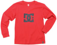 DC Shoes Star - T-Shirt Manches Longues - Uni - Coton - Garçon - Rouge (Athletic Red) - L