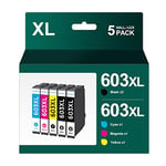 HALLOLUX Cartouches d'encre 603XL compatibles avec Epson Expression Home XP-3100 XP-4100 XP-2100 XP-2100 XP-2105 XP-3105 XP-4155 XP-4150 Workforce WF-2830 WF-2810 WF-2835 WF-2850