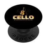 Cello Instrument Funny Playing Musical Lesson PopSockets Adhesive PopGrip