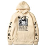 (Khaki-S）Attack on Titan One Piece Luffy Men Homme Fleece-hupparit