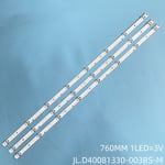 Bande LED pour 40 en effet TV JL.D40081330-003BS-M H40M2100C H40M2600 JHD400DF-E31 40H3C1 40H3B NS-40D510NA19 LC-40LB480U pointu ""Nipseyteko