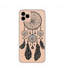 Coque Iphone 11 PRO MAX Dreamcatcher noir plumes attrape reves transparente