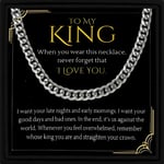 To My King Gift Necklace Gift from Wife to Husband Valentine Gift for Husband