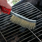 BBQ Barbecue Grill Cleaning Brush with Metal Wire Bristles Rust Remover NEW
