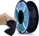 TPU Filament 1.75mm 95A Flexible Filament pour Imprimante 3D 0.8kg Bobine, Précision Dimensionnelle +/- 0.03mm, TPU Noir.[G549]