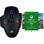 Corsair Dark Core RGB PRO SE, Wireless/Wired Gaming Mouse with Qi Wireless Charging (18000 DPI Optical Sensor, 8 Programmable Side Buttons, Multi-Colour Backlighting)