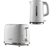 DAEWOO Honeycomb SDA2671GE Jug Kettle & Two-Slice Toaster Bundle - White, White