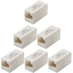 6 Pièces Coupleur En Ligne Rj45 Cat6, Femelle À Femelle[CAB300263] - Câbles et Connectique