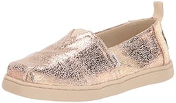 TOMS Fille Alpargata Semelle de mocassin, Gold Crackle Foil, 36 EU