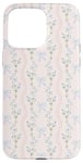 iPhone 15 Pro Max Cute Light Blue Bows Floral Flower Soft Pink Girl Coquette Case