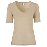 Damella Silk T-Shirt Beige silke Medium Dame