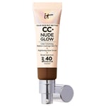 IT Cosmetics CC+ and Nude Glow Lightweight Foundation and Glow Serum with SPF40 32ml (Various Shades) - Neutral Deep