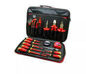 GOLDTOOL 18 Piece Electrician&#039;s     Repair Tool Kit. Includes Utility Knife, Insulation Tape, Long Nose Pliers,  Diagonal Pliers,  Voltage Tester Pen, Electrical Insulated Screwdriver &amp; More