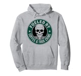 Fueled By Coffee & True Crime Skeleton, True Crime Coffee Pullover Hoodie