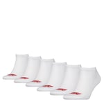 Levi's Unisex Batwing Logo Low Cut Socks White 39/42 pack of 6