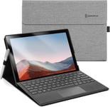 Coque pour Microsoft Surface Pro 7+(2021)/Surface Pro 7(2019)/Surface Pro 6(2018)/Surface Pro 5(2017)/Surface Pro 4,Angle de Vision réglable,Compatible avec Le Clavier Type Cover