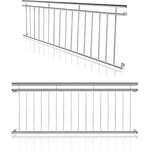 90x225cm Balustrade de Balcon Français, Garde-corps de Patio en en Acier Inoxydable, Main Courante Sécurité Fenêtres, Anti-chute Rambarde pour