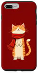 iPhone 7 Plus/8 Plus Cute Cat Wearing a Scarf in Autumn for Cat Kitten Lover Case