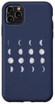 Coque pour iPhone 11 Pro Max 12 phases de lune astronomie ciel nocturne Meme