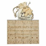 ZINELLO DESIGN - Puzzle en Bois Annonce Grossesse pour Vos Proches | Idee Cadeau Casse Tete Original et personnalisé pour Futur Papa, Grand-Mère, Grand-Père, Marraine, Parrain (sans Cadre)