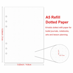 3-pack A5 prickat papper, påfyllningar för planerare/pärmar, 6 hål