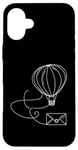 Coque pour iPhone 16 Plus Ballon à air One Line Art Dessin