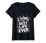 Womens Jehovah's Witness Best Life Ever JW ORG JW Gift V-Neck T-Shirt