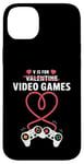 Coque pour iPhone 14 Plus V is For Video Games Gamers Couples Saint Valentin