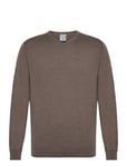 100 % Merino V-Neck Knit Tops Knitwear V-necks Brown Lindbergh Black