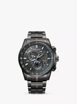 Citizen CB5887-55H Men's Perpetual Chrono A-T Radio Controlled Eco-Drive Date Bracelet Strap Watch, Black