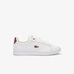 Lacoste Sneakers Carnaby Pro femme en cuir Taille 37 Blanc/bordeaux